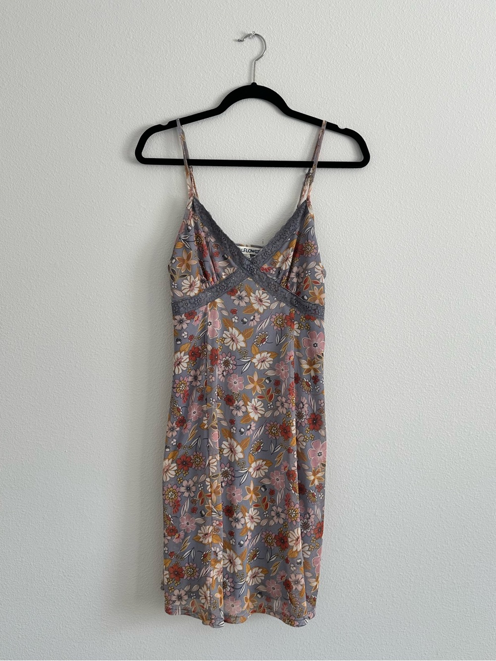 Wallflower Y2K Coquette Floral Lace Slip Dress Size M